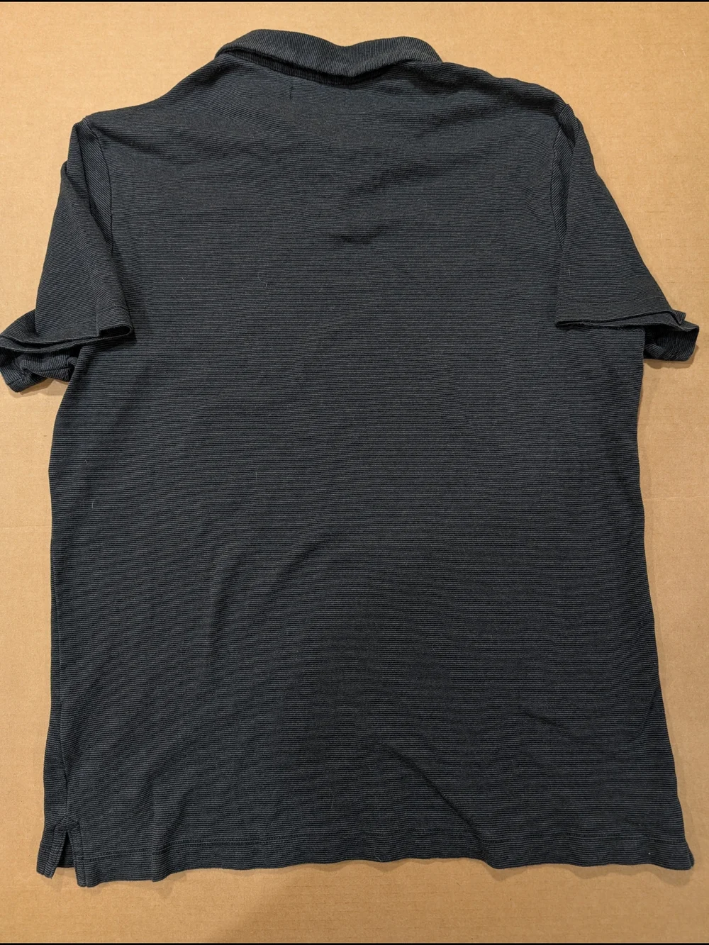 Banana Republic Men's Dark Charcoal Polo Shirt Size L 100% Cotton